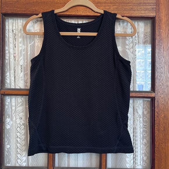 Womens Alpine Designs Dri Logic black sleeveless tank top waffle stretchy fabric - Picture 1 of 3